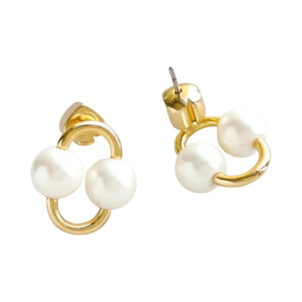 KATE SPADE • Nouveau Pearl Stud Gold Earrings - Picture 5 of 7